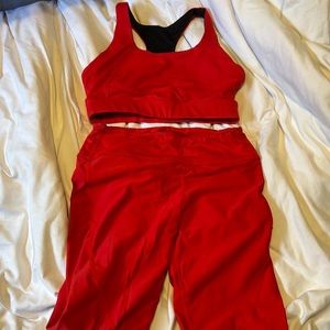 Red medium workout set